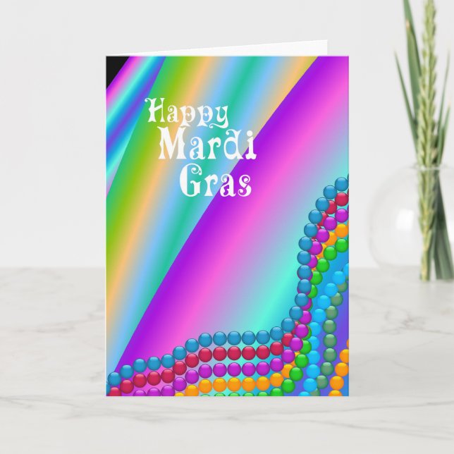 Happy Mardi Gras Karte (Vorderseite)