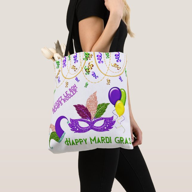 Happy Mardi Gras Party Celebration Colombina Mask Tasche (Von Nahem)
