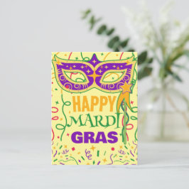 Happy Mardi Gras Postkarte