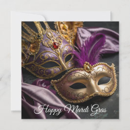 Happy Mardi Gras Venezianisch Mask Feiertagskarte