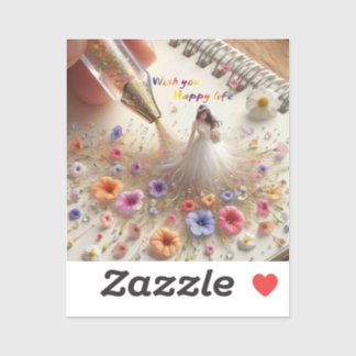 Happy Mariage Coupe Vinyl Sticker