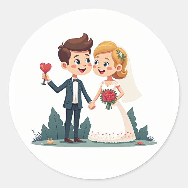 Happy Mariage Sticker (Devant)