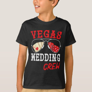 Happy Marry Bride Groom Ehemann und Ehefrau Vegas T-Shirt