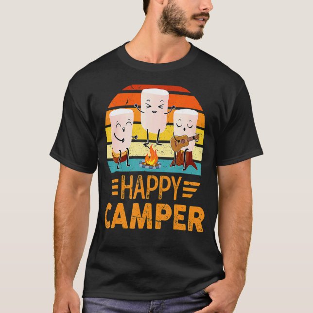 Happy Marshmallow Camper Niedlich für Frauen Männe T-Shirt (Vorderseite)