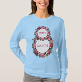 Happy März Floral Wreath Sweatshirt T-Shirt