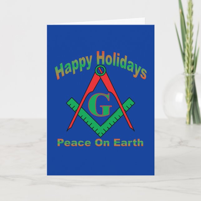 Happy Masonic Holidays Feiertagskarte (Vorderseite)