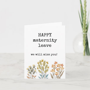 Happy Maternity Verlassen, wir werden Sie vermisse Karte