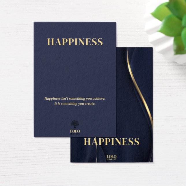 Happy Meaningful Earring Juwelier Display Card (Schreibtisch)