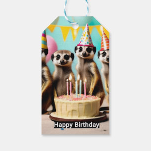 Happy Meerkat Birthday, Geschenkanhänger