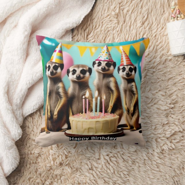 Happy Meerkat Birthday, Kissen (Decke)
