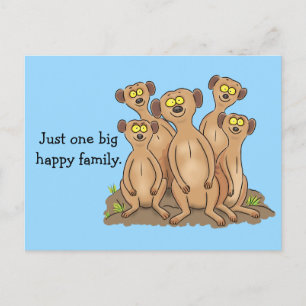 Happy meerkat Cartoon Postkarte