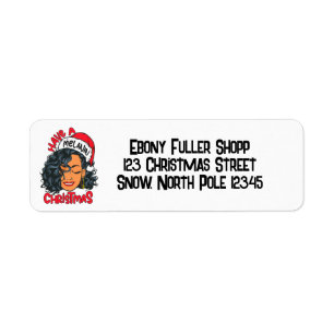 Happy Melanin Christmas Merry X-mas Black Sista