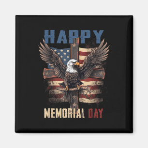 Happy Memorial Day 4. Juli American Flag Patri Magnet