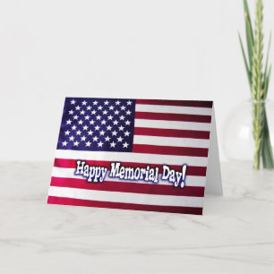 Happy Memorial Day - Amerikanische Flagge Karte