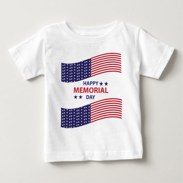 Happy Memorial Day Baby T-shirt (Vorderseite)
