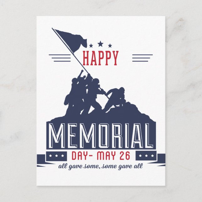 Happy Memorial Day Postkarte (Vorderseite)