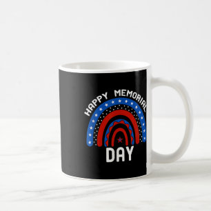 Happy Memorial Day Rainbow American Flag USA für Kaffeetasse