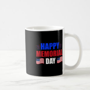 Happy Memorial Day Usa Flag Patriotic Kaffeetasse