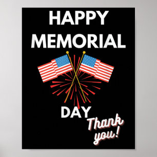 Happy Memorial Day Veterans Poster