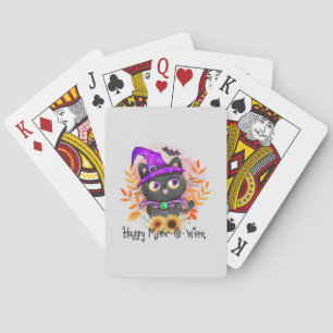 Happy Meow-o-ween - Black Hexenkatze Spielkarten