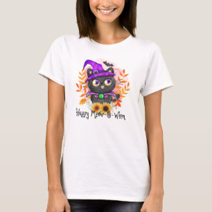 Happy Meow-o-ween - Black Hexenkatze T-Shirt