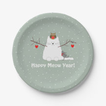 "Happy Meow Year"! Schneekattelplatte