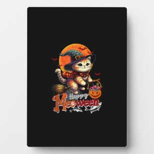 Happy Meoween Cat Cosplay Hexenkostüm Fotoplatte