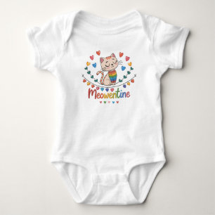 Happy Meowentine's Day Baby Clothes Strampler