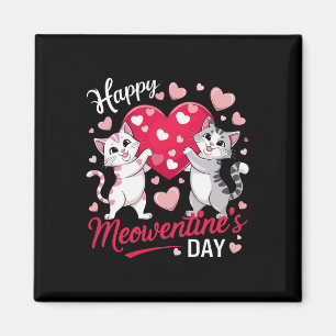 Happy Meowentine's Day Funny Niedlich Cat Lover Va Magnet