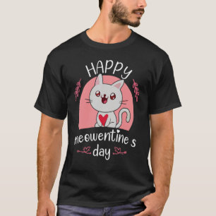 Happy Meowentine's Day Valentine Katze Niedlich Ki T-Shirt