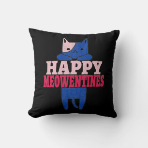 Happy Meowentines Funny valentine Tagesgeschenk Kissen