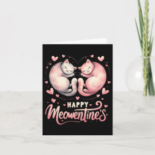 Happy Meowentins Niedliche Valentine Cat Lover Cou Karte