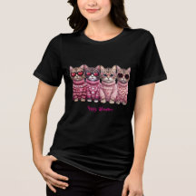 Happy Meowline’s Cute Cat Women’s T-Shirt