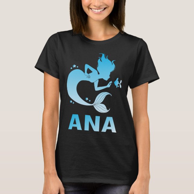 Happy Mermaid - Ana Name T-Shirt (Vorderseite)