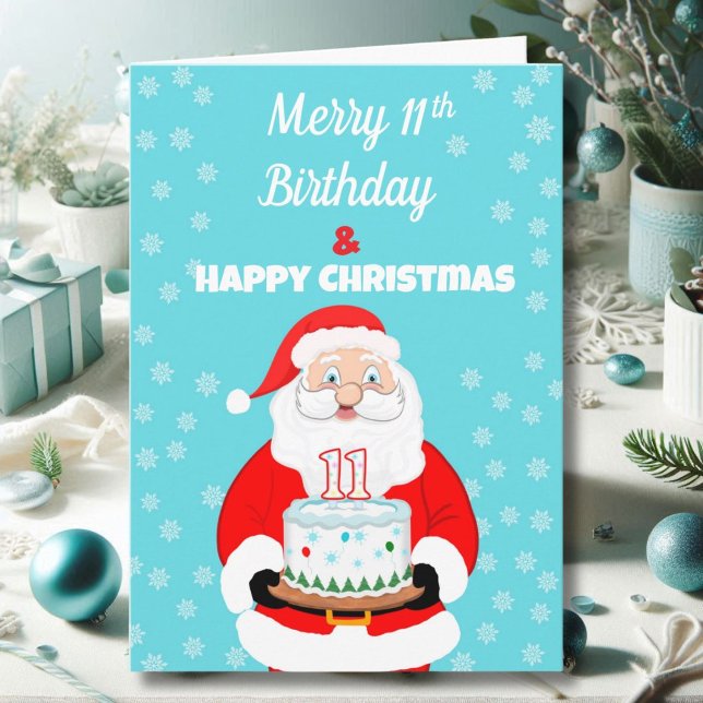 Happy Merry 11. Geburtstag Weihnachten Weihnachten Karte (Von Creator hochgeladen)