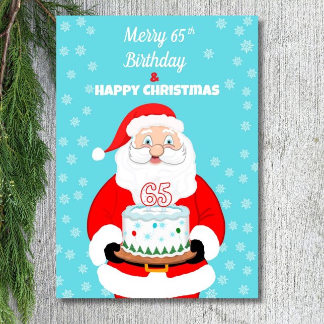 Happy Merry 65. Geburtstag Weihnachten Weihnachten Karte (Von Creator hochgeladen)