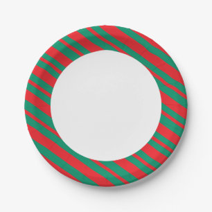 Happy Merry Red & Green Party Plate Pappteller