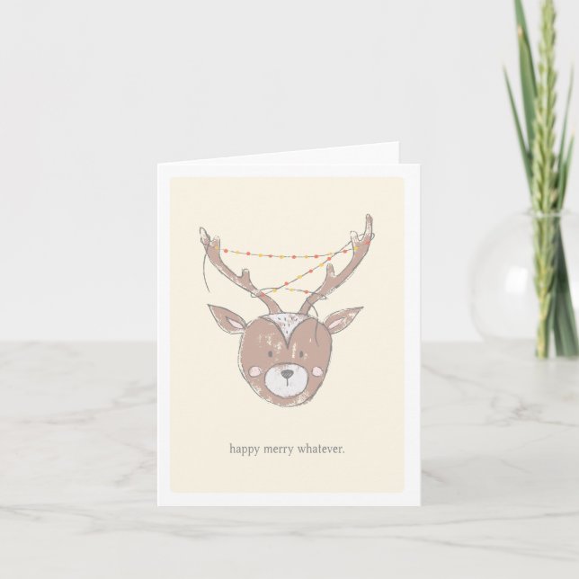 "Happy Merry What" Sarcastic Weihnachten/Urlaub Karte (Vorderseite)