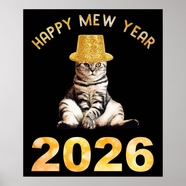 Happy Mew Year 2026 Poster (Vorne)