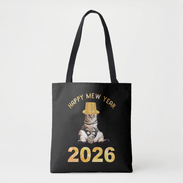 Happy Mew Year 2026 Tasche (Vorderseite)