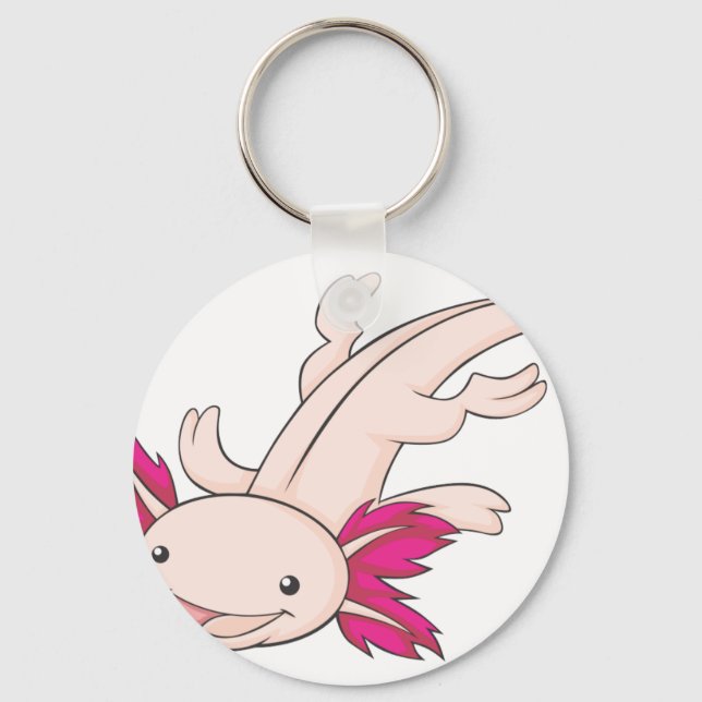 Happy Mexican Axolotl Schlüsselanhänger (Vorderseite)