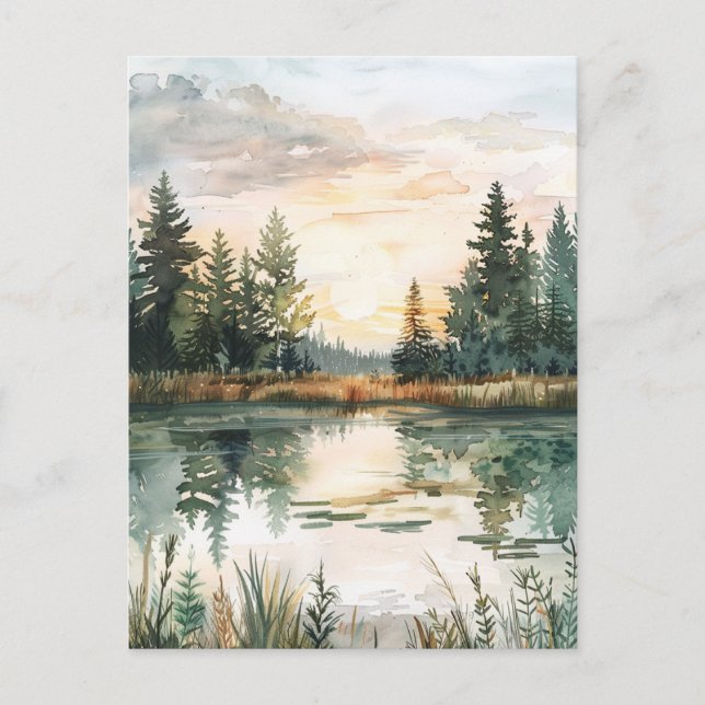 Happy Midsommer Nordic Postkarte (Vorderseite)