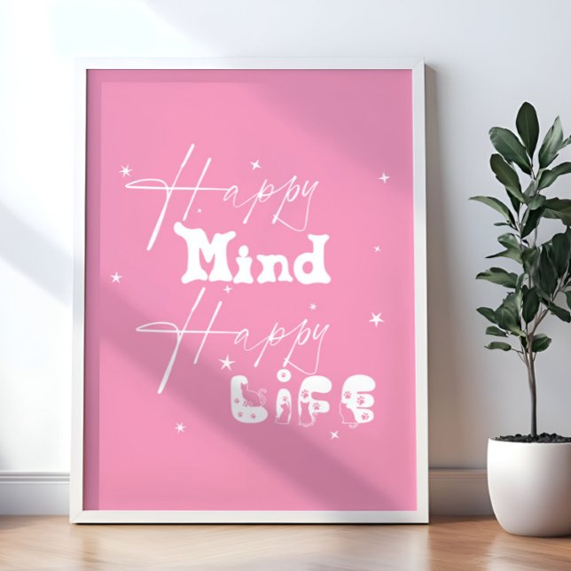 Happy Mind glückliches Leben Niedlich Poster (Von Creator hochgeladen)