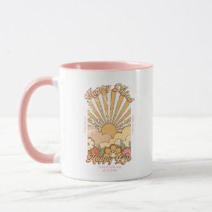Happy Mind Happy Life Hippy Groovy Vibes Tasse