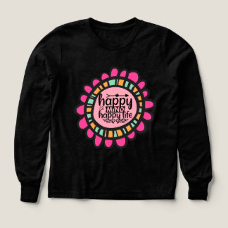Happy Mind Happy Life Motivierend Grafik Design