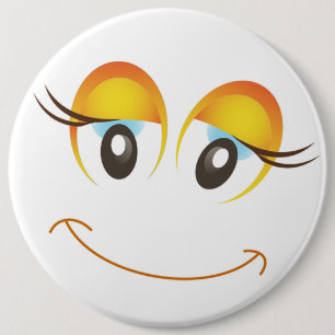 HAPPY MIRL FACE BUTTON