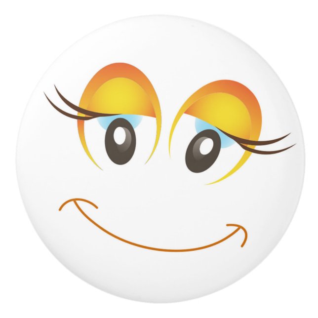 HAPPY MIRL FACE KERAMIKKNAUF (Vorderseite)