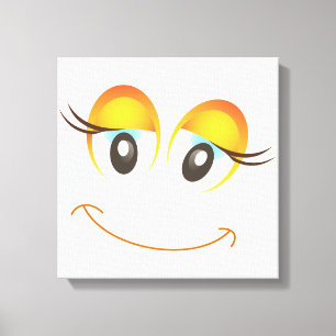 HAPPY MIRL FACE LEINWANDDRUCK