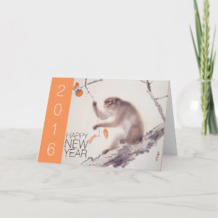 Happy Monkey custom Year Japanisch Malerei HGC Feiertagskarte