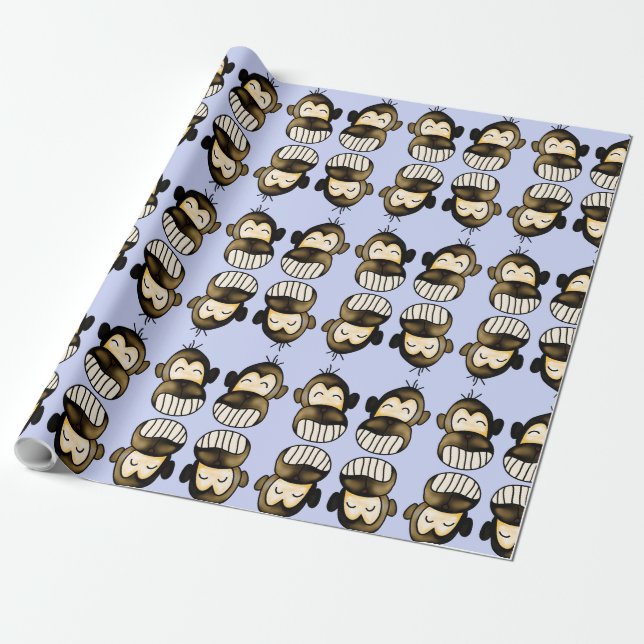 Happy Monkey Packpapier (Ungerollt)